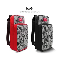 unisex game machine storage bag portable camouflage print chest bag for nintendo switch blackred