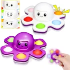 Новинка, Спиннер для пальцев в виде осьминога, сменяющий лицо, игрушка-антистресс, пузырьки, снятие стресса, Спиннер для пальцев, игрушки-антистресс, детская игрушка, подарок