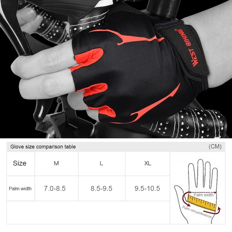 

Summer Cycling Anti-slip Anti-sweat Men Women Half Finger Gloves Breathable Anti-shock Sports Gloves Bike Bicycle Glove Hot Sale