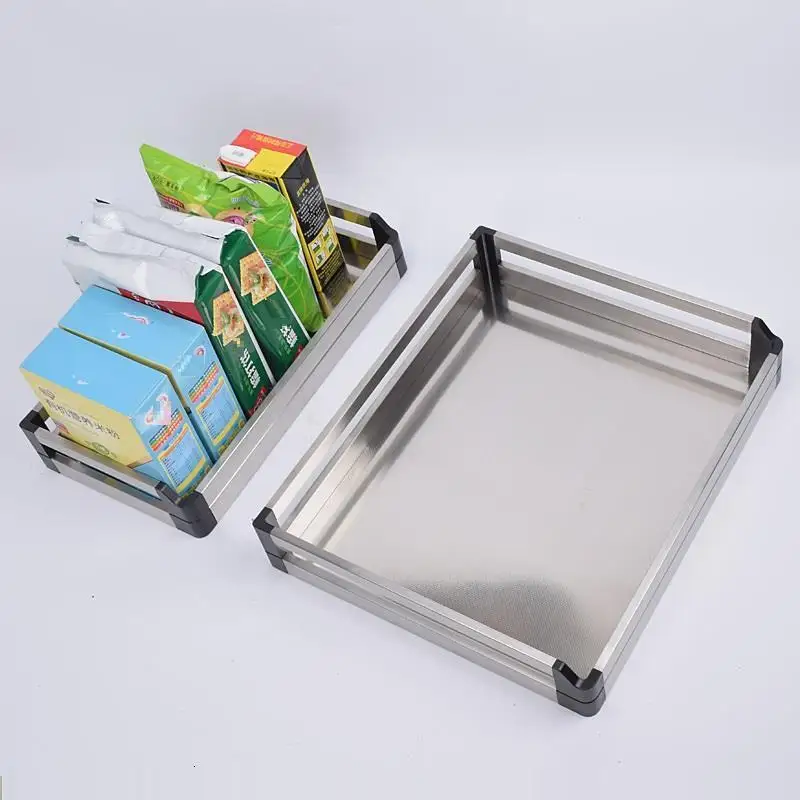 Аксессуары для хранения шкафа Organizador из нержавеющей стали Cocina Органайзер стеллаж для кухонного шкафа Cestas Para Organizar корзина