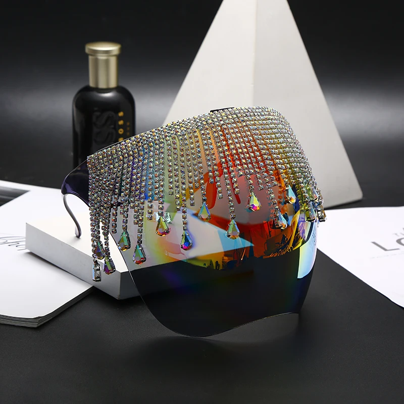 

Faceshield Protective Glasses Women Men Diamond Goggles Safety Glasses Anti-Spray Mask Protective Goggle Glass Sunglasses