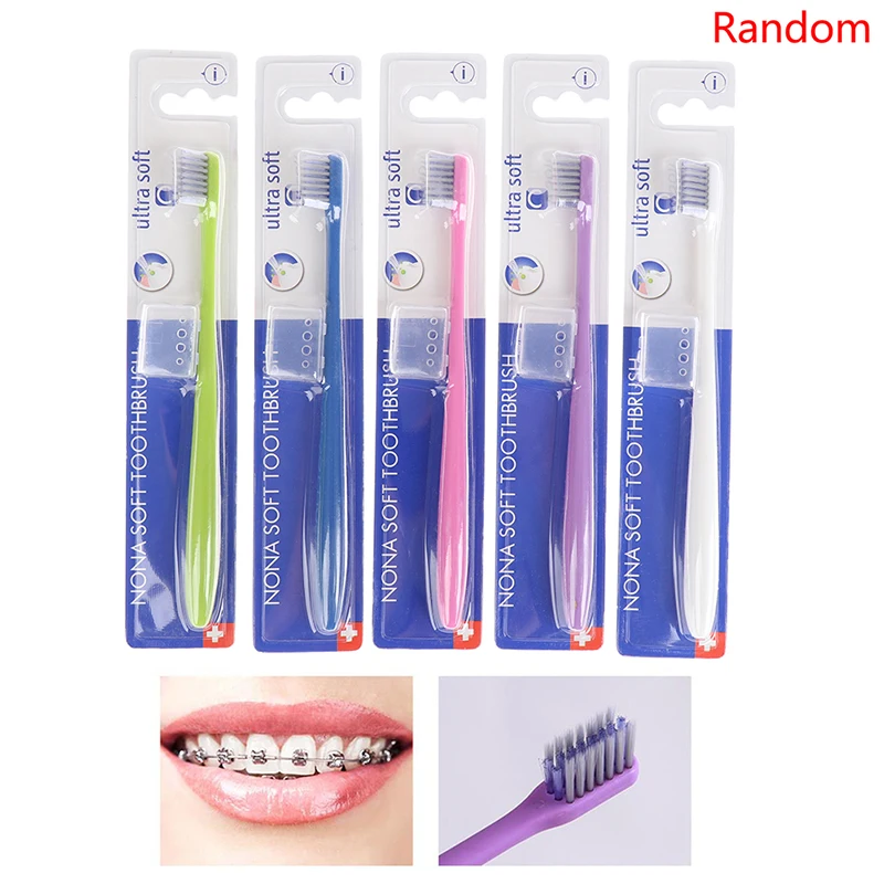 

U-Shaped Clean Orthodontic Small Head Braces Non Toxic Adult Soft Toothbrushes Dental Teethbrush Random