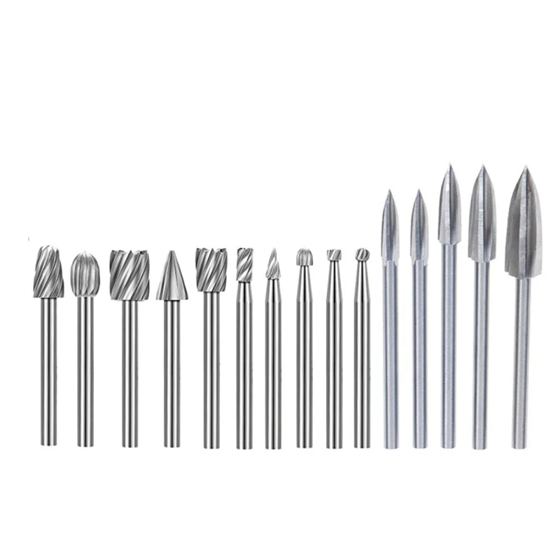 

15 Pieces Wood Carving and Engraving Drill Bit Set, Engraving Drill Accessories Bit for DIY Wood Crafts Supplies