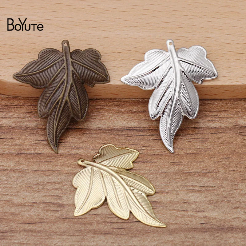 BoYuTe (50 Pieces/Lot) 35*30MM Metal Brass Maple Leaf Pendant Materials Diy Hand Made Jewelry Accessories Wholesale | Украшения и
