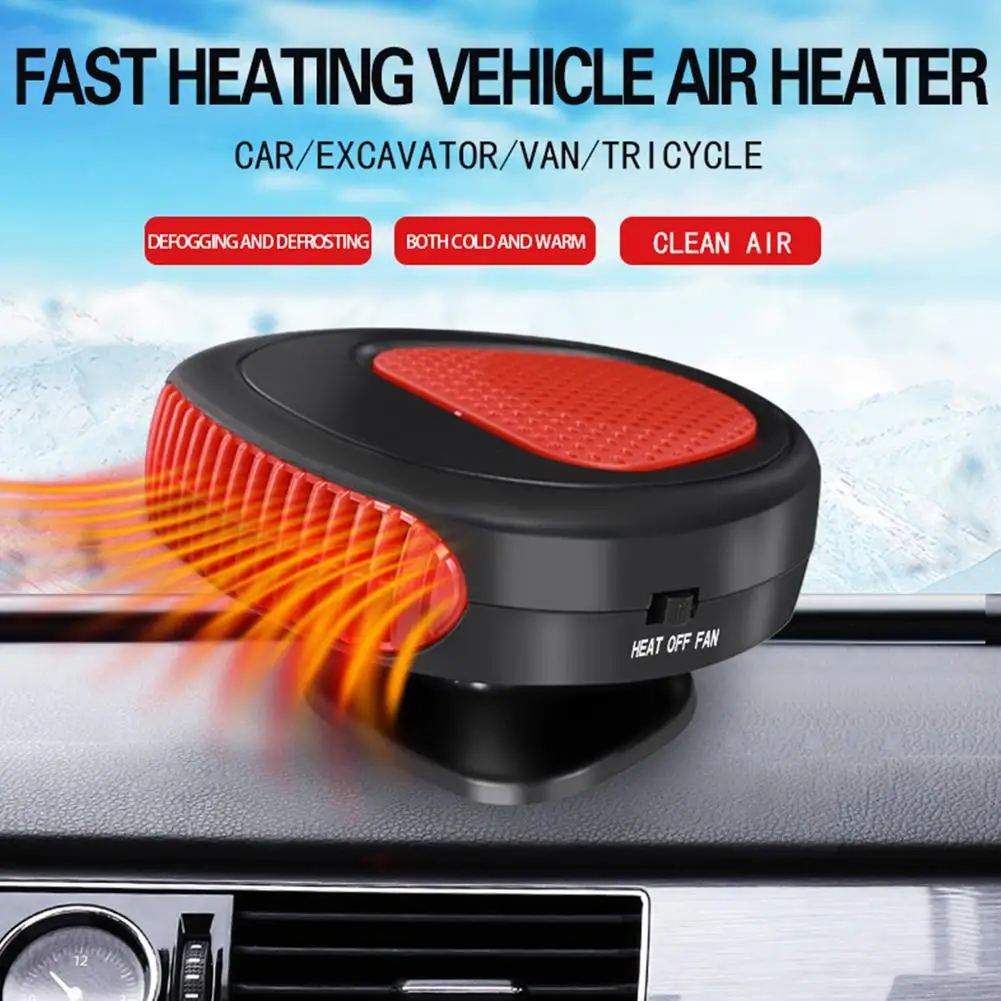 

12V 150W Car Air Heater For Windshield Defrosting And Defogging 2 In 1 180 Degree Rotating Electric Car Defogger Defroster