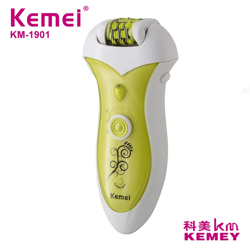 

Kemei KM-1901 2 in 1 Rechargeable Electric Shaver Lady Epilator Hair Removal for Women Bikini Underarm Armpit