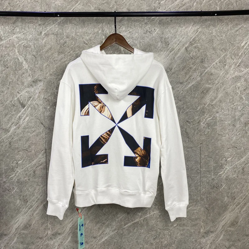 

Right religious arrow print ow Pullover Hoodie