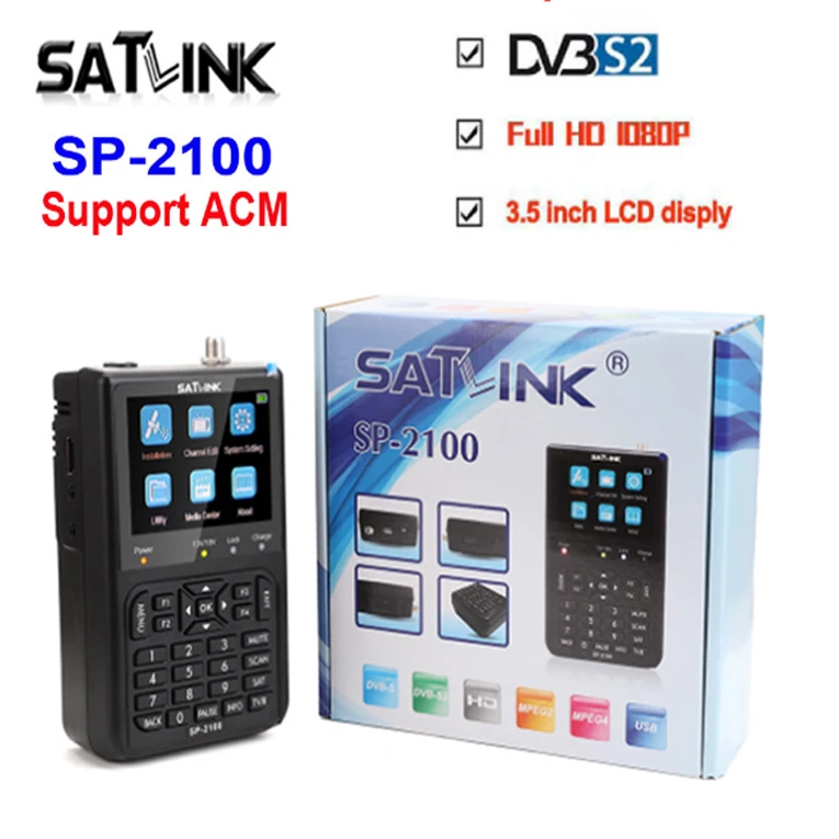 SATLINK SP 2100 HD acm Sat Finder DVB S/S2 ws6906 6916 MPEG 2/4 цифровой спутниковый искатель измеритель 3 5