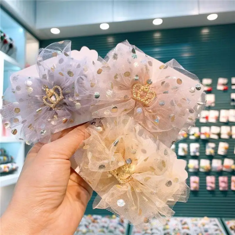 

Baby Girl Mesh Hair Pins For Girls Dot Butterfly Hair Accessories Children Hair Styling Tools Hair Clip Hair Grips Barrettes