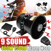 400w 12v 150db 9 sound mini siren house alarm siren powerful car horn home speaker system megaphone alarm emergency amplifier