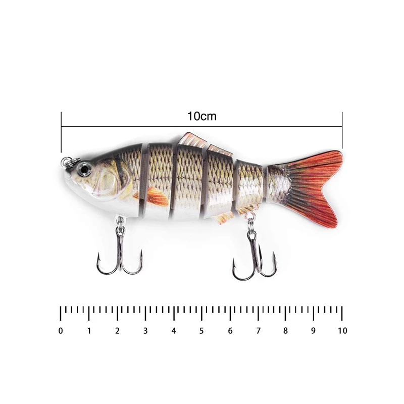 5 шт. Реалистичная приманка для ловли окуня 6 многосоставная плавающая медленное