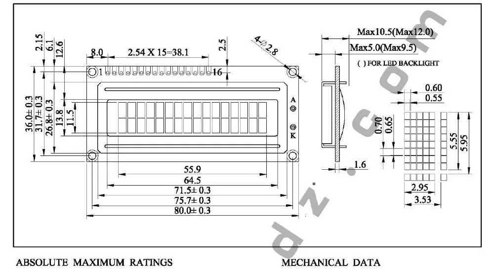 TZT lcd 1602 1602 Модуль синий зеленый экран 16x2 символ ЖК-дисплей модуль HD44780 контроллер синий черный свет