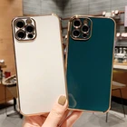 Роскошный позолоченный Гальванизированный чехол для телефона iPhone 11 12 Mini 13 Pro Max X XR XS SE2020 7 8 Plus, мягкий силиконовый бампер