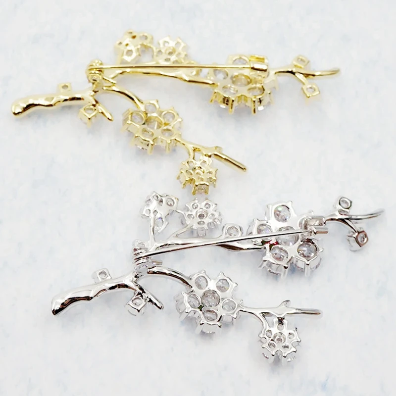Fashion Plant Zircon Brooch Ladies And Accessories Korean Flower Wedding Jewelry Sweater Shirt Pins | Украшения и аксессуары
