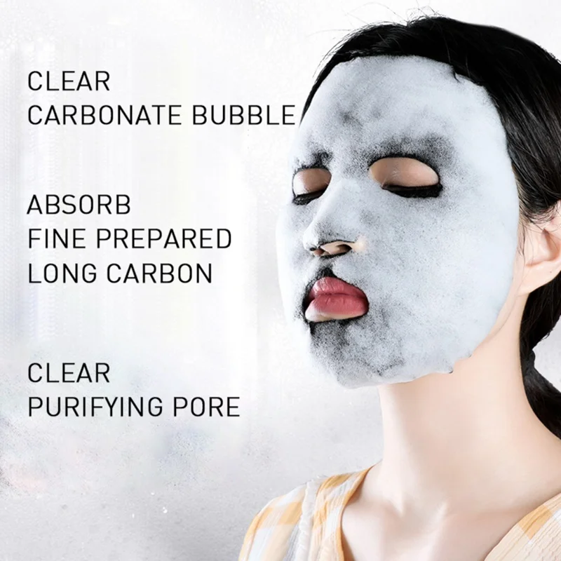 Очищающая усадочная поры маска для лица с контролем жирности бамбуковый уголь