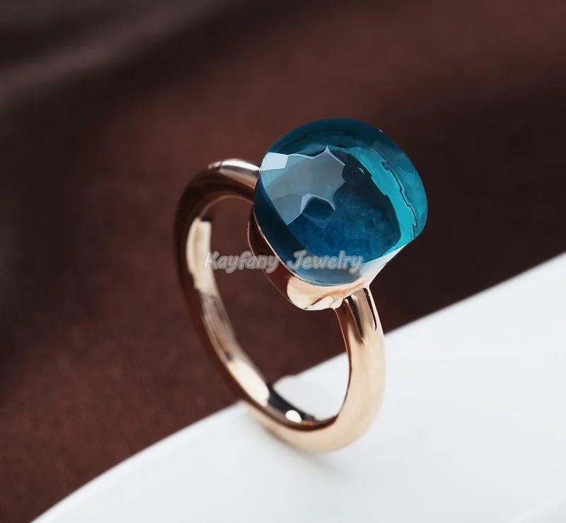 

Classic Classic Candy Style Ring 22 Kinds Of Color Green Red Blue Crystal Drop Rings For Women Fashion Jewelry Candy Ring