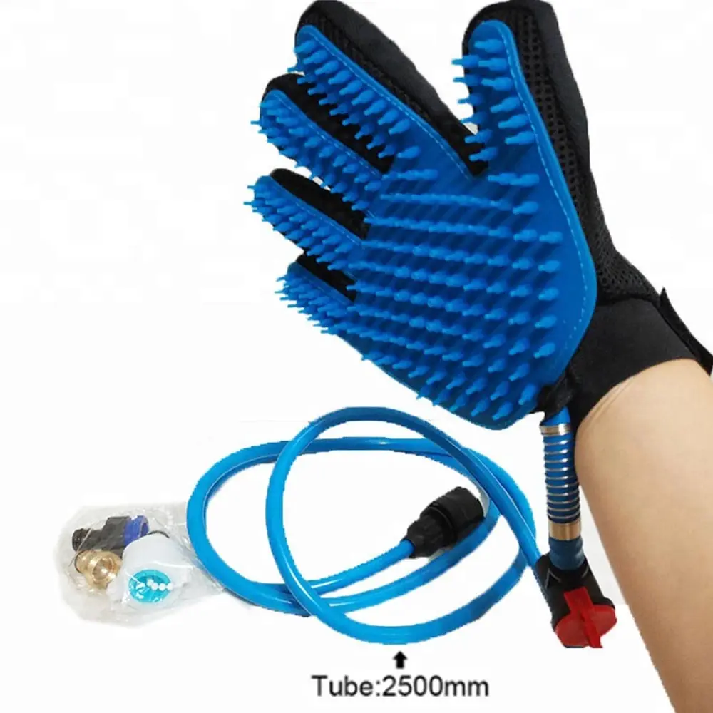 Перчатка для груминга домашних животных силиконовая щетка удаления шерсти у