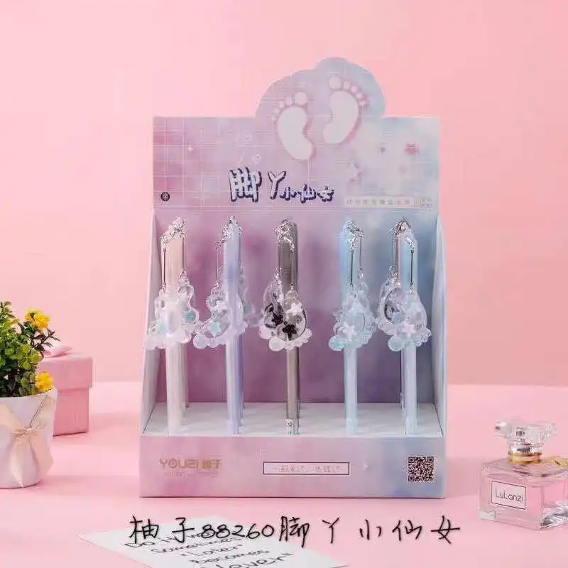 

20pcs Kawaii Gel Pens Cute little feet black colored gel-inkpens for writing Cute stationery office school supplies 0.5mm