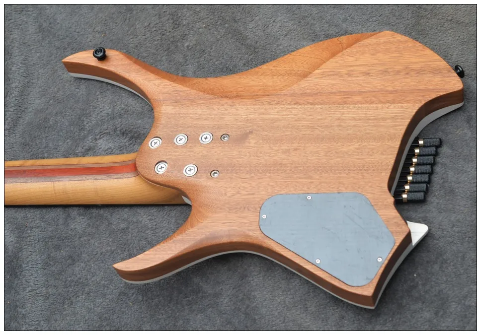 2020 neue aufgefächert bünde 7 strings kopflose elektrische gitarre weiß eye pappel 5 lagen gerösteten ahorn hals ergonomische neu