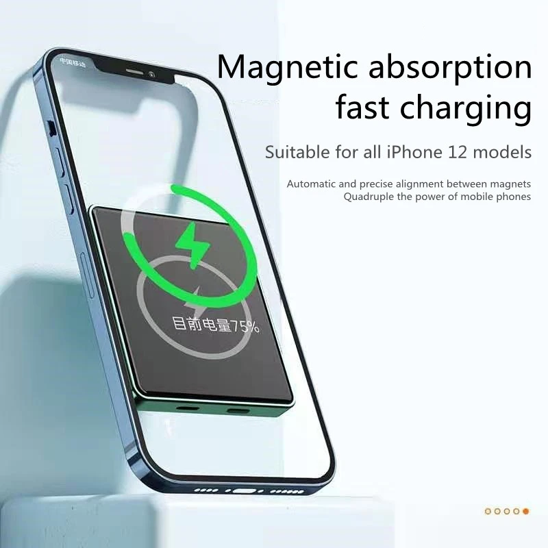 mini powerbank 10000mah portable magnetic wireless power bank for iphone 13 12 pro max 20w fast charger phone external battery free global shipping