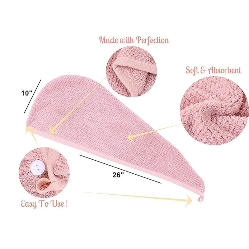 Полотенце-накидка для волос Тюрбан Твист из Микрофибры Для Вытирания головы