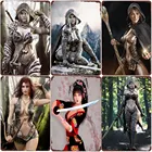 Фэнтези лучник девушка Винтаж металлический знак воин девушка Настенный декор для бара клуба комнаты человек пещера деревенский домашний Декор постер с ангелом ZSS87