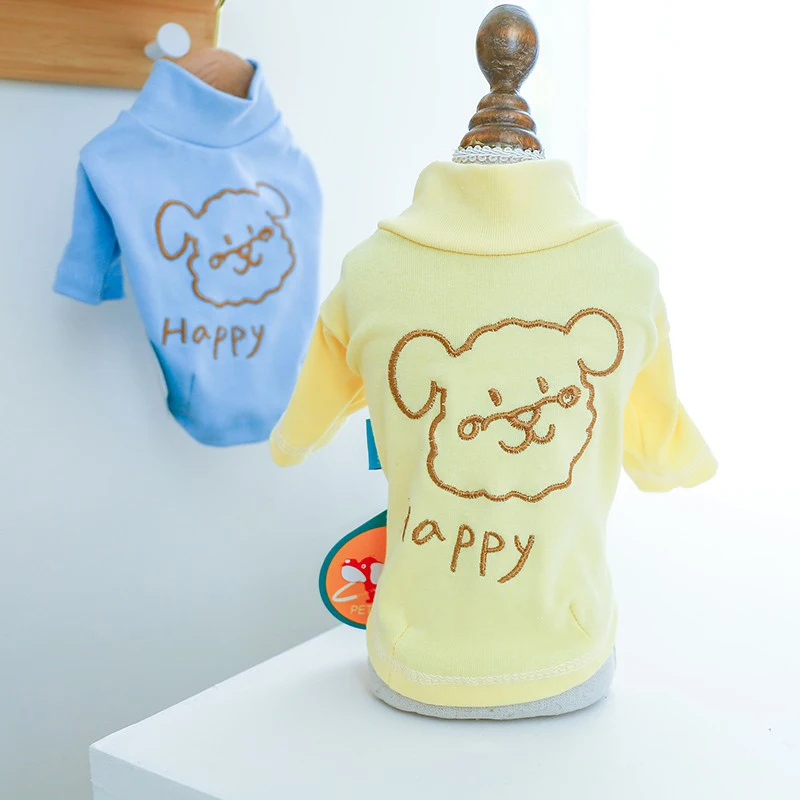 

Рубашка для домашних животных хлопковая с вышивкой на осень и зиму