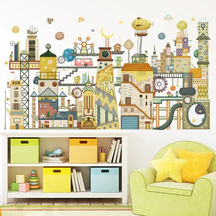 

Palaces And Castles Home Decor Stickers Kids Wall Decal Cartoon Wall Stickers Bedroom Decoration Wall Design Children's Wallpapr