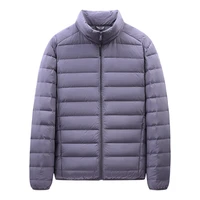 winter down jacket men light duck down coat stand collar zipper warm mens clothes streetwear casual jackets