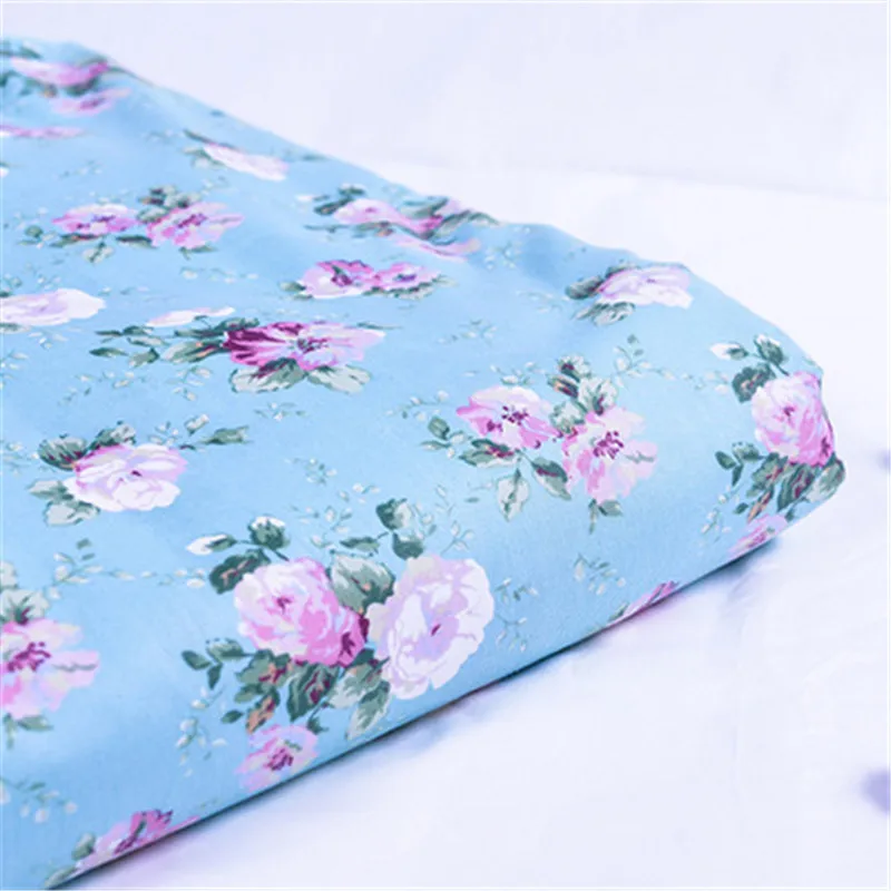 Хлопковая ткань с принтом Цветочный горошек Ткань Элегантные цветы ручной