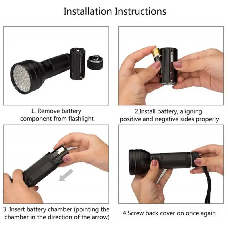 

Waterproof Mini 51LED UV Flashlight Ultraviolet LED Searchlight Portable Torch Passport Authenticate Torch Light UV Lamp