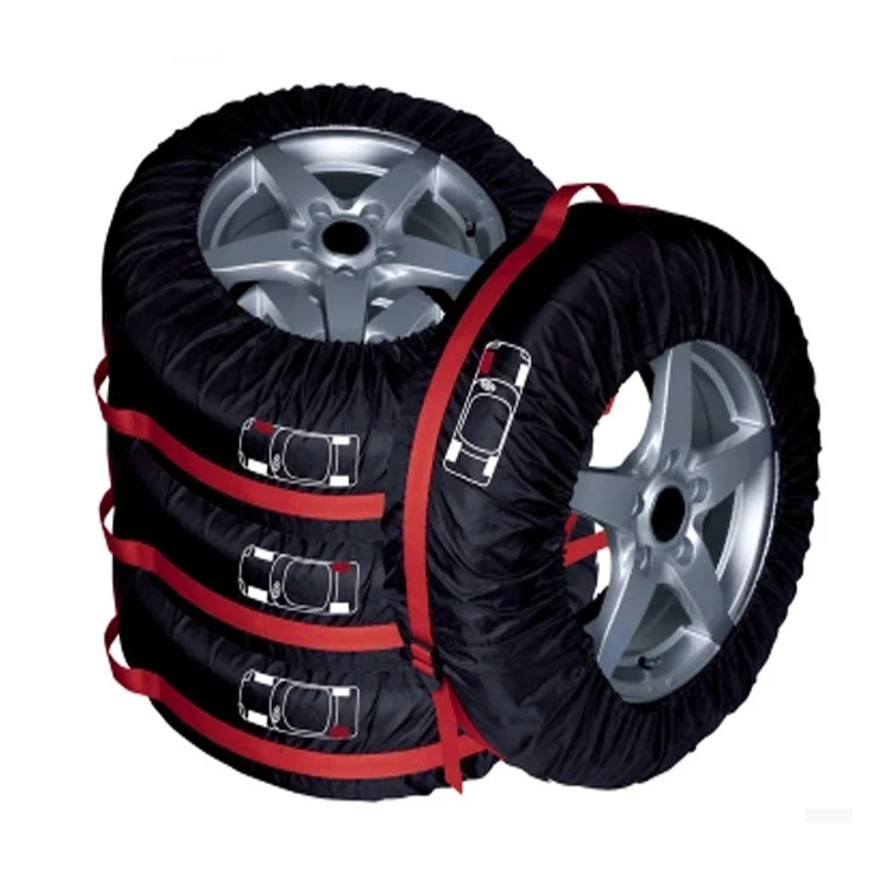 

1/4Pcs Car Spare Tire Cover Case Polyester Automobile Tires Storage Bag Covers Car Tyre Accessories Vehicle Wheel Protector
