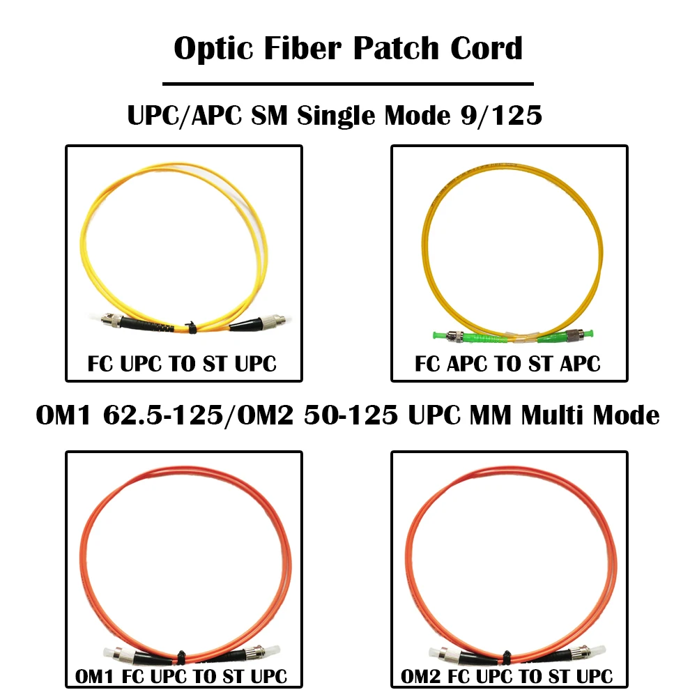 5 шт. 3 0 м FC к ST UPC/APC SM одномодовый мм 1 Гбит/с OM2 50/125 многомодовый волоконный