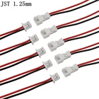 10 комплектов, Jst Коннектор для кабеля, JST 1,25 мм, 2, 3, 4, 5, 6 контактов, микро штекер, гнездовой разъем, разъемы, 15 см провода