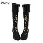 Королевы костюм принцессы для костюмированного представления для взрослых; Обувь для девочек на Хэллоуин сапоги принца для мальчиков