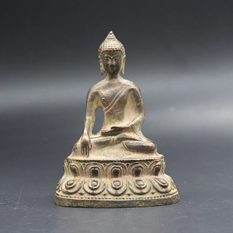 

Китайская тибетская Будда, старая медная рулонка Statu из Непала