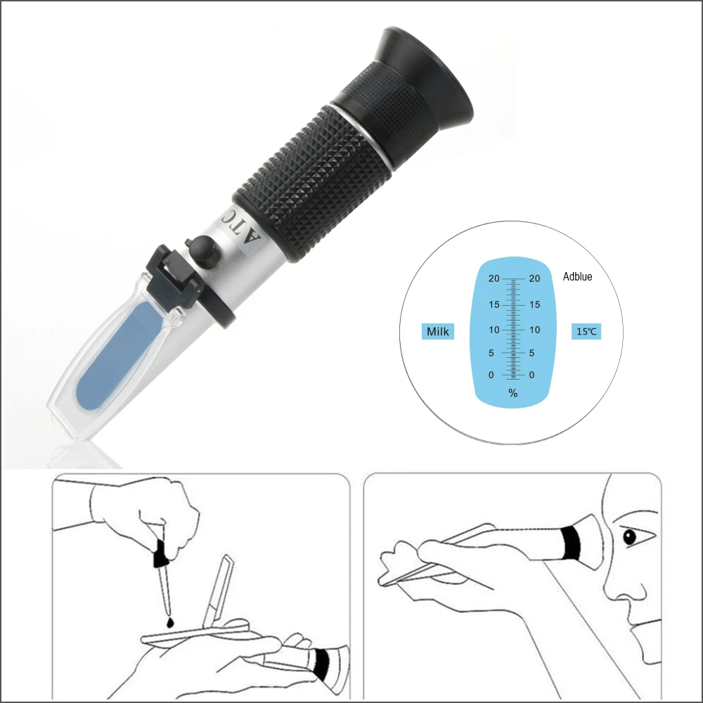 RZ Milk Concentration Refractometer Auto Refractometers Digital 0-20% Handheld Milk Refractometers Brix Portable Refractometer