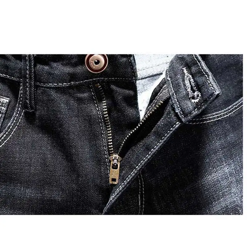 Весенние рваные Молодежные мужские брюки джинсы большого размера дикие