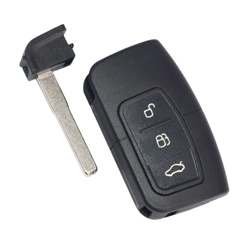 KEYECU умный дистанционный автомобильный чехол для ключей Fob 3 кнопки Ford Focus Mondeo Galaxy