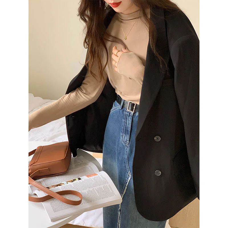 Осенне-зимний свитер с воротником в стиле ретро | Женская одежда