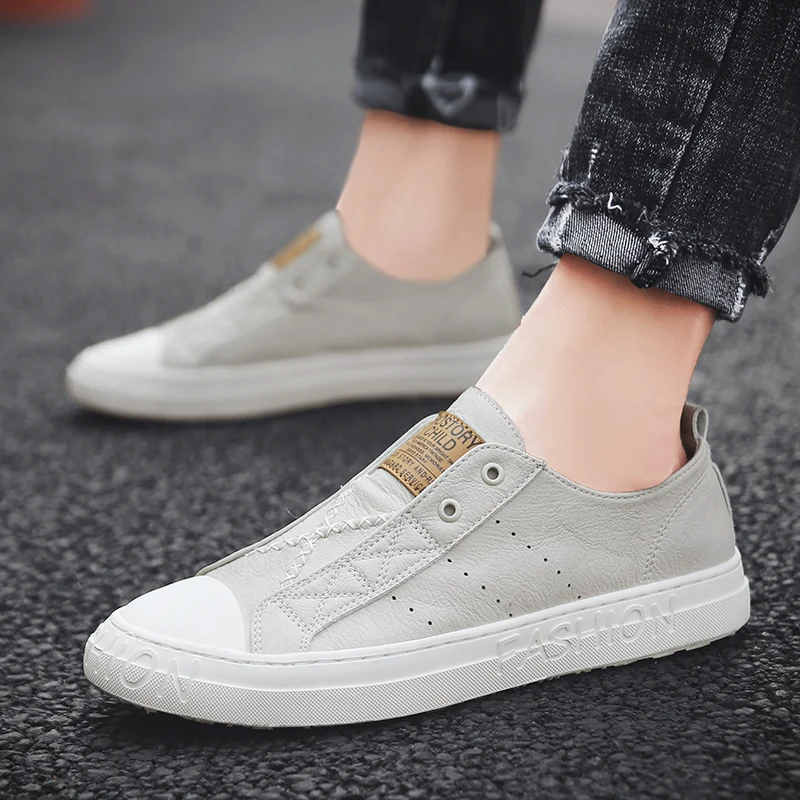 Туфли ленивые мужские из натуральной кожи мягкие повседневные дышащие в