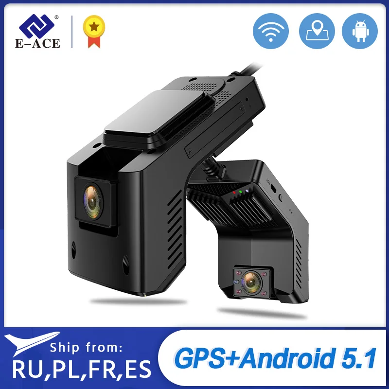 E-ACE скрытый Автомобильный видеорегистратор Android 5 1 WIFI Dashcam FHD 1080P Автомобильная