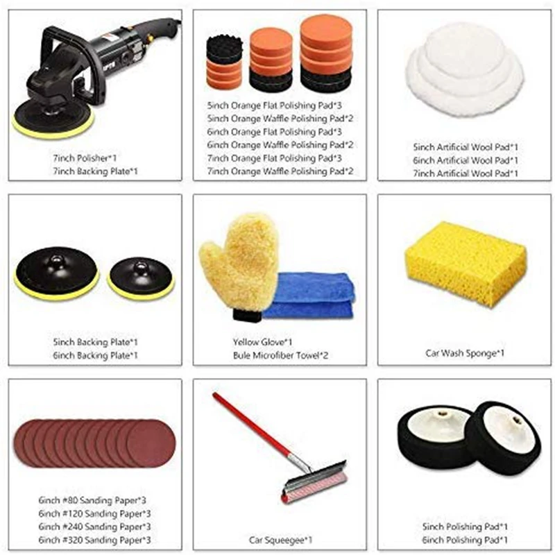 SPTA 7 дюймов Автоматическая полировальная машина с переменной скоростью