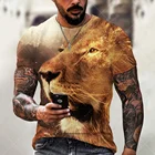 2021 китайская футболка с изображением жареной головы льва, весналето, дышащая тонкая модная мужская Спортивная футболка большого размера