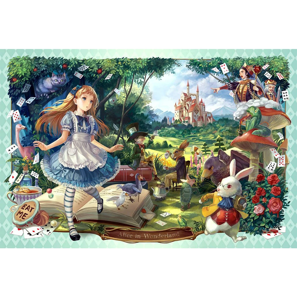 5D Diy Алмазная вышивка Alice in wonderland полная квадратная/круглая картина крестом