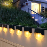 solar power led lamp ip65 waterproof outdoor garden landscape wall light solar patio balcony fence pathway step lighting lamp