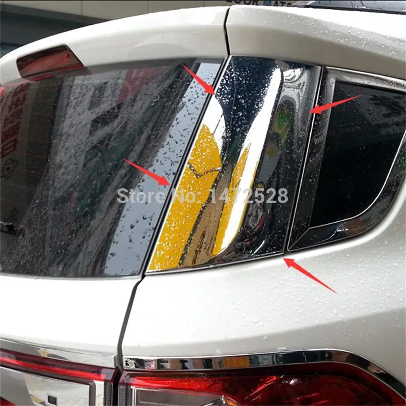 Tonlinker 2 шт. DIY Автомобильный Стайлинг Новый ABS хромированный задний окно