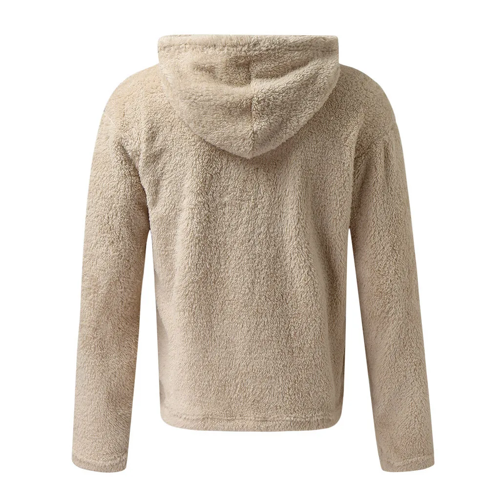 Мужская плюшевая куртка Feitong Повседневная Свободная Двухсторонняя на молнии