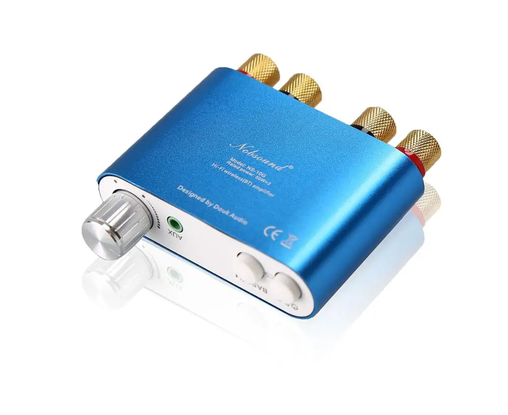 Nobsound NS-10G мини TPA3116 Bluetooth цифровой усилитель мощности стерео HiFi усилитель для домашнего аудио 50 Вт* 2 - Цвет: Синий