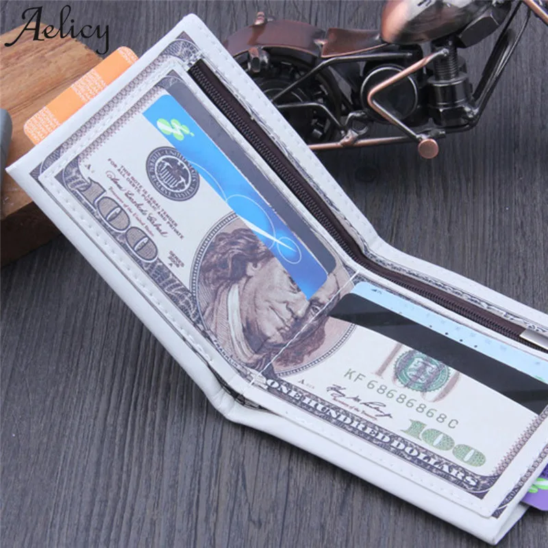 Aelicy2018 модный кошелек для купюр в долларах США коричневый кожаный бумажник